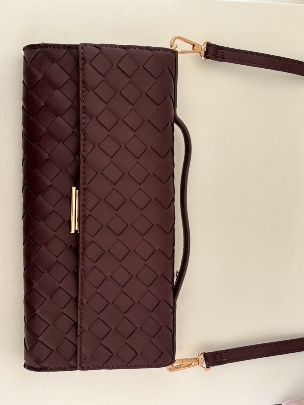 Call It Spring Burgundy Woven Shoulder/Hand Bag